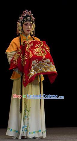 Chinese Huangmei Opera Xiaodan Garment Costumes and Headpieces Luo Pa Ji Traditional Anhui Opera Young Lady Dress Apparels