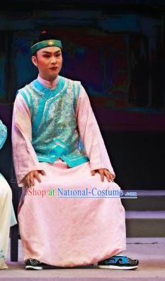 Chinese Huangmei Opera Young Male Costumes and Headwear An Hui Opera Niche Apparels Scholar Clothing