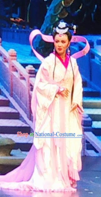 Chinese Huangmei Opera Daughter of Dragon Garment Princess Yun Hua Costumes and Headpieces Traditional Anhui Opera Hua Tan Dress Apparels