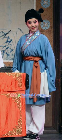 Chinese Huangmei Opera Young Boy Female Consort Prince Li Zhaoting Garment Costumes and Headwear An Hui Opera Livehand Apparels Clothing