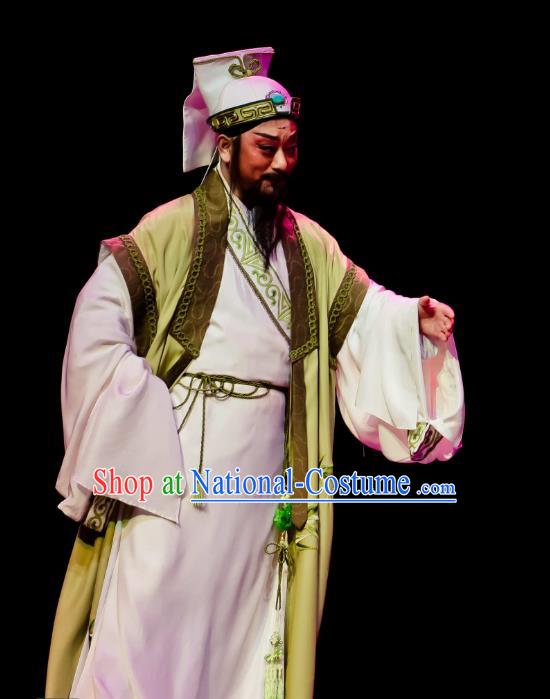 Chinese Huangmei Opera Ji Mo Han Qing Garment Costumes and Headwear An Hui Opera Dramaturge Guan Hanqing Apparels Clothing