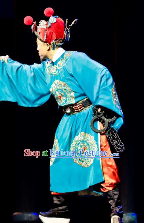 Chinese Huangmei Opera Rich Childe Ji Mo Han Qing Garment Costumes and Headwear An Hui Opera Clown Male Apparels Clothing