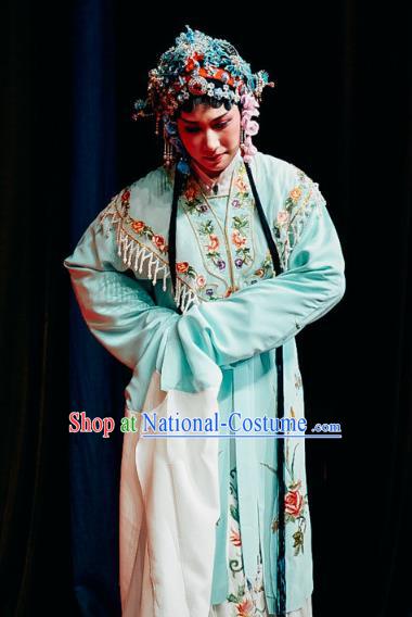 Chinese Shaoxing Opera Young Woman Dress The Jade Hairpin Yue Opera Diva Costumes Apparels Patrician Lady Garment and Headpieces