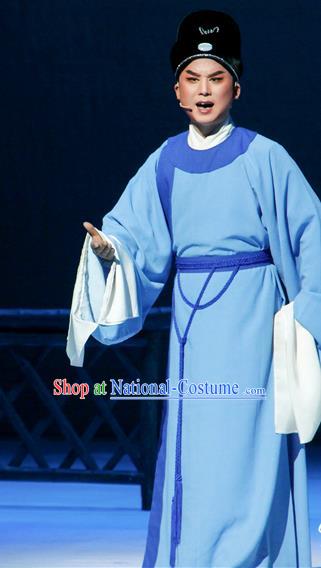 Chinese Huangmei Opera Niche Censor Lady Costumes and Headwear An Hui Opera Scholar Apparels Young Male Shi Hong Clothing