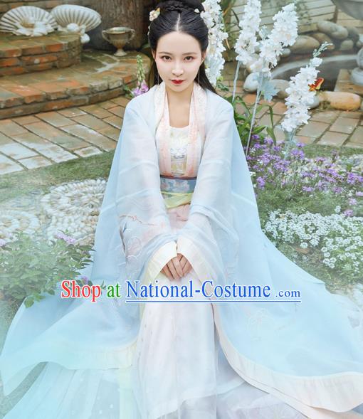 Chinese Traditional Tang Dynasty Hanfu Dress Ancient Noble Lady Apparels Historical Costumes for Women