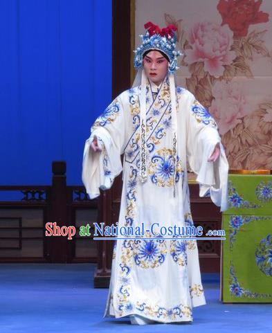 Zhu Hen Ji Chinese Ping Opera Wusheng Young Male Costumes and Headwear Pingju Opera Martial Male Zhu Chundeng Apparels Clothing