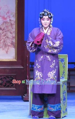 Chinese Ping Opera Zhu Hen Ji Ugly Woman Apparels Costumes and Headdress Traditional Pingju Opera Dress Garment