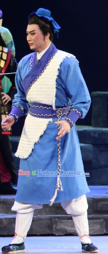 Chinese Huangmei Opera Niche Costumes and Headwear Chun Jiang Yue An Hui Opera Young Man A Niu Apparels Clothing