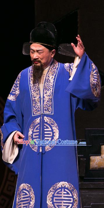 Dream of Red Mansions Chinese Huangmei Opera Old Man Costumes and Headwear Chun Jiang Yue An Hui Opera Official Jia Zheng Apparels Clothing