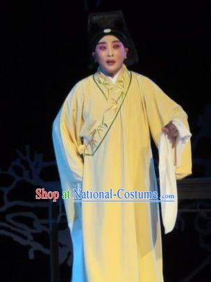 Liang Xiao Chinese Ping Opera Niche Costumes and Headwear Pingju Opera Xiaosheng Apparels Scholar Di Renjie Clothing