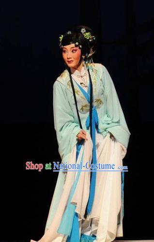 Chinese Shaoxing Opera Rich Lady The Story of Hairpin Qian Yulian Apparels Dress Costumes Yue Opera Hua Tan Actress Garment and Headpieces