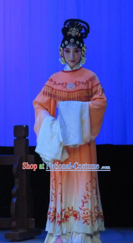 Chinese Ping Opera Xie Yaohuan Court Maid Apparels Costumes and Headpieces Traditional Pingju Opera Xiaodan Dress Garment