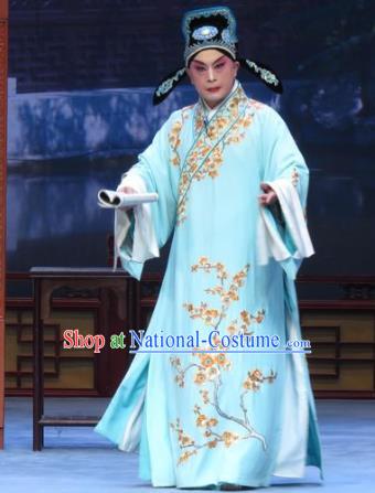 Xue Yu Bing Shuang Chinese Ping Opera Scholar Shang Lin Costumes and Headwear Pingju Opera Young Male Apparels Niche Robe Clothing