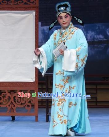 Xue Yu Bing Shuang Chinese Ping Opera Scholar Shang Lin Costumes and Headwear Pingju Opera Young Male Apparels Niche Robe Clothing