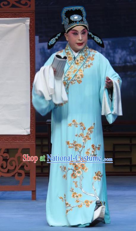 Xue Yu Bing Shuang Chinese Ping Opera Scholar Shang Lin Costumes and Headwear Pingju Opera Young Male Apparels Niche Robe Clothing