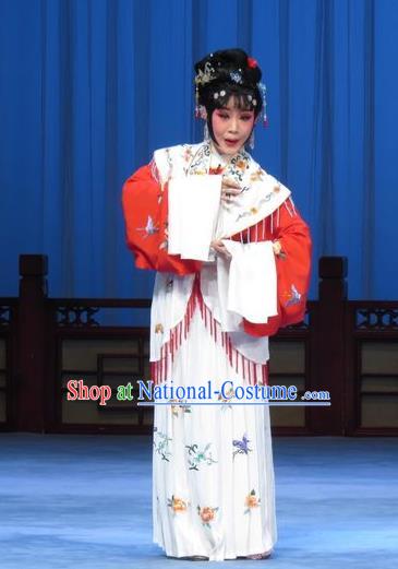 Chinese Ping Opera Actress Costumes Apparels and Headpieces Xue Yu Bing Shuang Traditional Pingju Opera Diva Ai Yu Dress Young Lady Garment