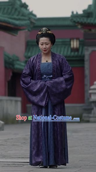 Chinese Ancient Noble Dame Historical Costumes Drama Serenade of Peaceful Joy Song Dynasty Countess Garment and Headpieces