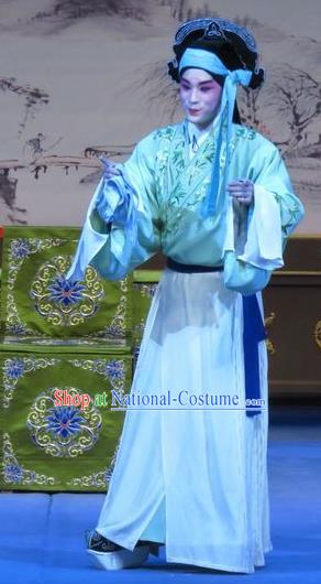 Flower a Matchmaker Chinese Ping Opera Xiaosheng Wang Junqing Costumes and Headwear Pingju Opera Niche Young Male Apparels Clothing