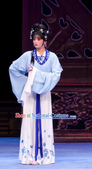 Chinese Ping Opera Young Lady Apparels Costumes and Headpieces Nao Yan Fu Traditional Pingju Opera Diva Dress Garment