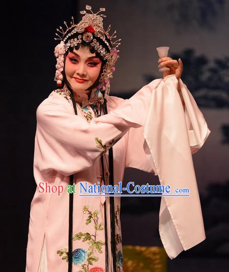 Chinese Ping Opera Young Female Yang Yuying Apparels Costumes and Headpieces Remember Back to the Cup Traditional Pingju Opera Diva Dress Garment