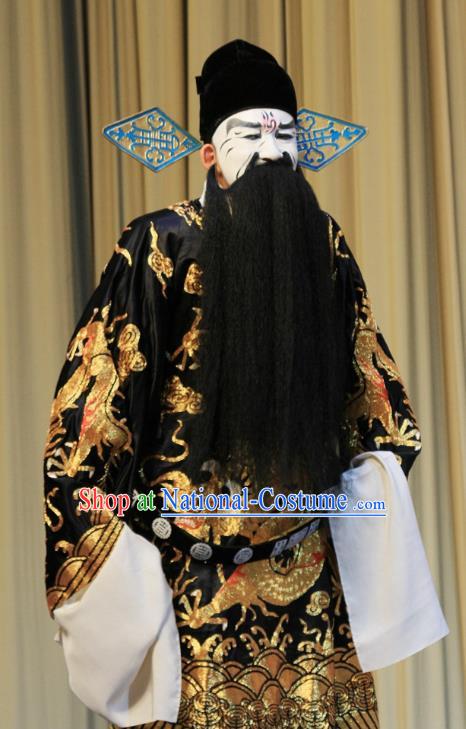 Linjiang Post Chinese Ping Opera Elderly Male Costumes and Headwear Pingju Opera Laosheng Apparels Official Clothing