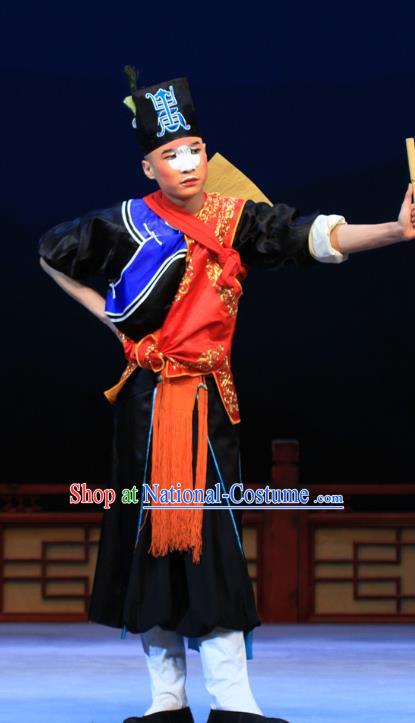 Linjiang Post Chinese Ping Opera Figurant Man Costumes and Headwear Pingju Opera Soldier Apparels Clothing