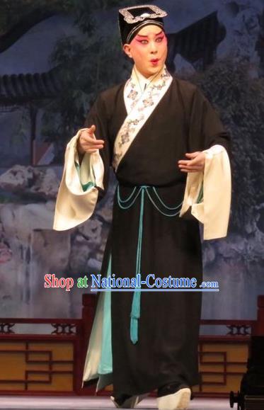 Remember Back to the Cup Chinese Ping Opera Poor Scholar Zhang Tingxiu Costumes and Headwear Pingju Opera Xiaosheng Apparels Clothing