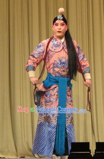 The Arrogant Princess Chinese Ping Opera Wusheng Costumes and Headwear Pingju Opera Martial Male Apparels Clothing