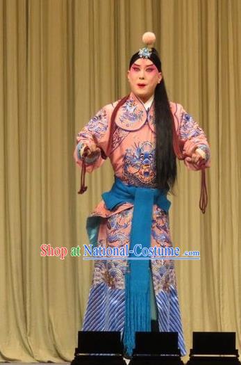 The Arrogant Princess Chinese Ping Opera Wusheng Costumes and Headwear Pingju Opera Martial Male Apparels Clothing