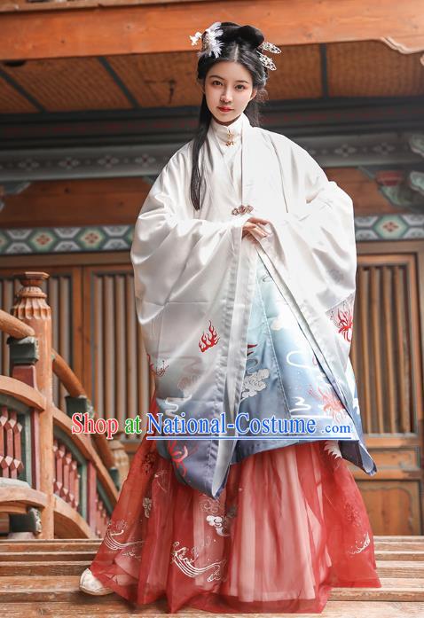 Chinese Traditional Hanfu Dress Apparels Ancient Ming Dynasty Noble Female Historical Costumes for Women