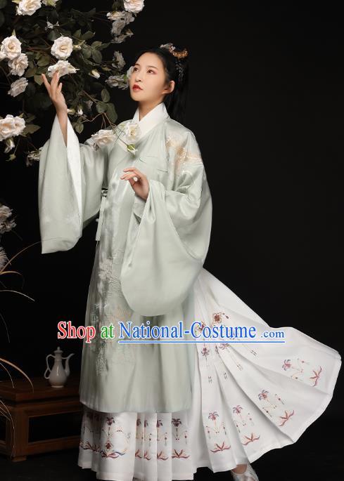 Traditional Chinese Noble Female Apparels Ming Dynasty Royal Princess Historical Costumes Ancient Embroidered Hanfu Dress