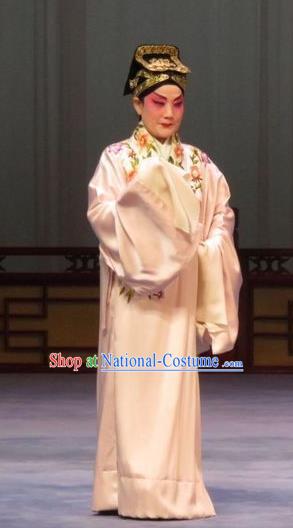 Chong Yuan Ji Chinese Ping Opera Young Male An Kejian Costumes and Headwear Pingju Opera Xiaosheng Apparels Niche Clothing