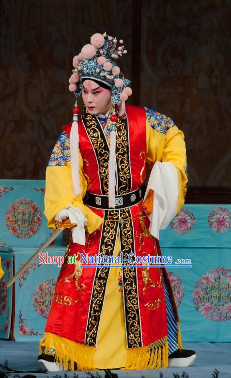 Ma Zhaoyi Chinese Ping Opera Young Male Costumes and Headwear Pingju Opera Crown Prince Jian Apparels Clothing