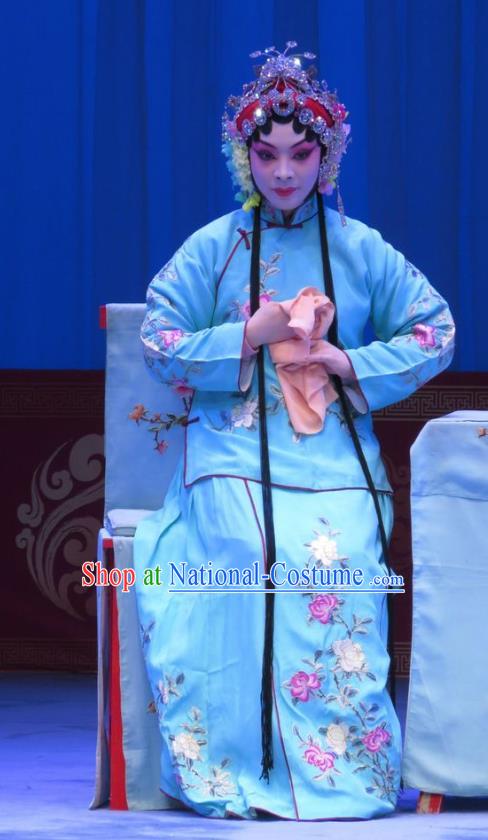 Chinese Ping Opera Hua Tan Costumes Apparels and Headpieces The Beautiful Courtesan Traditional Pingju Opera Actress Du Shiniang Dress Garment