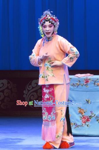 Chinese Ping Opera Young Female Costumes Apparels and Headpieces The Beautiful Courtesan Traditional Pingju Opera Dress Diva Du Shiniang Garment