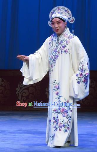 The Beautiful Courtesan Chinese Ping Opera Xiaosheng Costumes and Headwear Pingju Opera Young Male Apparels Scholar Li Jia Clothing