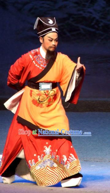 The Legend of Pearl Zhen Zhu Chuan Qi Chinese Yue Opera Official Costumes and Headwear Shaoxing Opera Wu Sheng Apparels Garment