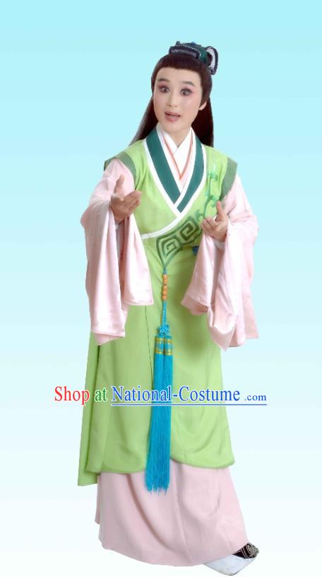 Chinese Yue Opera Young Male Qiu Fen Costumes and Headwear Shaoxing Opera The Legend of Pearl Zhen Zhu Chuan Qi Niche Scholar Apparels Garment