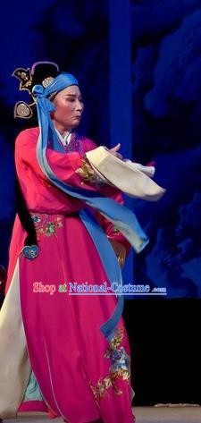 Chinese Yue Opera Litterateur Calligrapher Costumes Flirting Scholar Zhu Zhishan Garment Shaoxing Opera Young Male Xiaosheng Rosy Robe Apparels and Headpiece