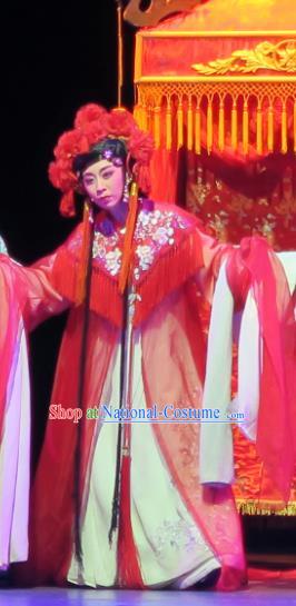 Chinese Shaoxing Opera Dong Xiaowan And Mao Bijiang Wedding Dress Garment Yue Opera Prostitute Costumes Actress Apparels and Headwear