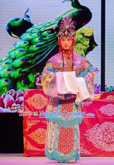 Chinese Shaoxing Opera Young Female Apparels and Headdress Yue Opera Tell On Sargam Dress Hua Tan Actress Costumes Garment