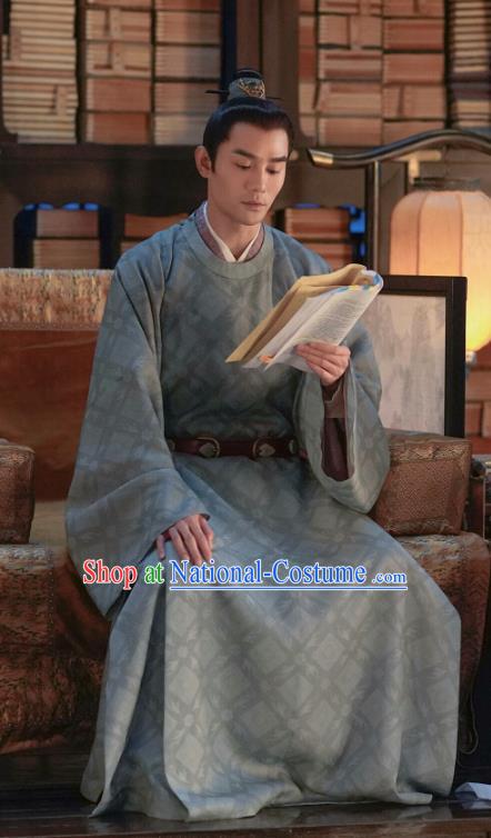 Chinese Ancient Emperor Historical Clothing Drama Serenade of Peaceful Joy Song Dynasty Renzong Zhao Zhen Garment Informal Costumes and Hair Accessories