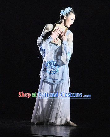 Chinese Opera Maiden Ten Mile Dowry Traditional Wedding Costumes and Headpieces Yue Opera Young Lady Dress Blue Garment Apparels