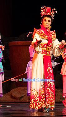 Chinese Yue Opera Young Male Costumes and Headpiece Hai Ming Zhu Shaoxing Opera Xiaosheng Garment Prince Shanhu Apparels