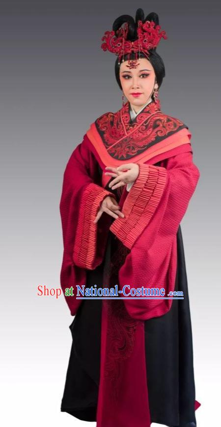 Chinese Shaoxing Opera Queen Apparels From Love to Patriotism Deliver the Messenger and Headdress Yue Opera Hua Tan Dress Garment Costumes