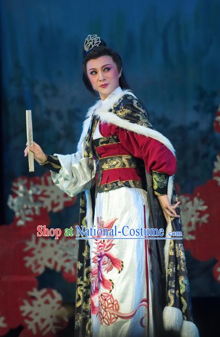 Zhuang Yuan Da Geng Chinese Yue Opera Wu Sheng Garment and Headwear Shaoxing Opera Martial Male Costumes Apparels with Cloak