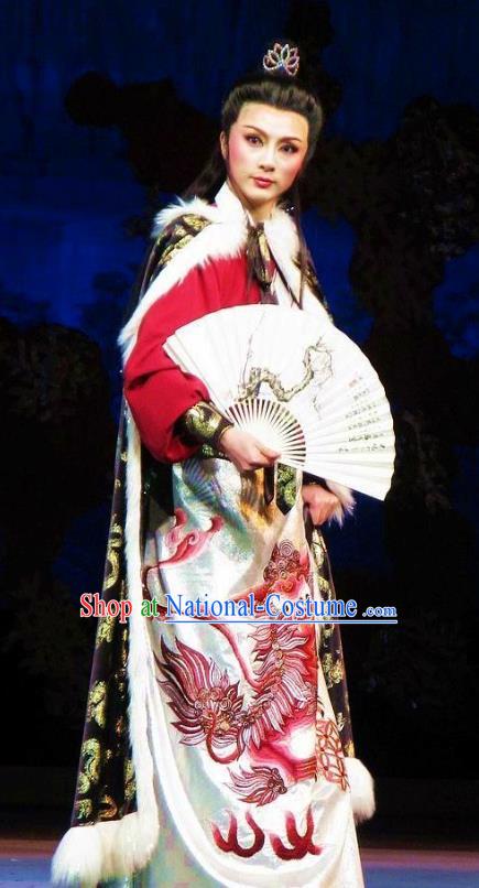 Zhuang Yuan Da Geng Chinese Yue Opera Wu Sheng Garment and Headwear Shaoxing Opera Martial Male Costumes Apparels with Cloak