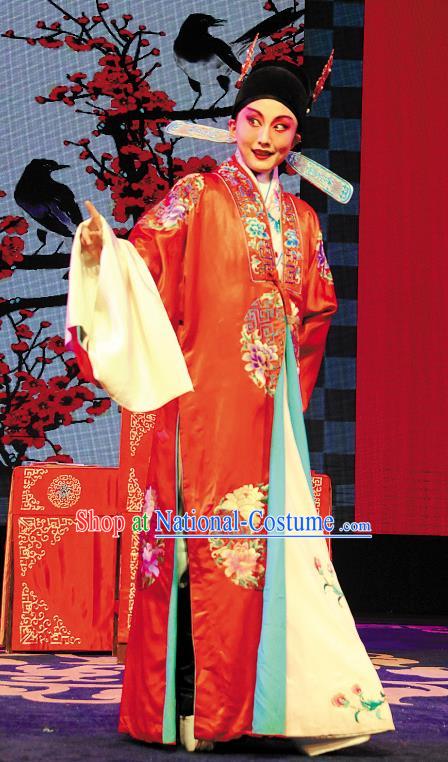 Li Mei Yue Chinese Yue Opera Number One Scholar Costumes and Headwear Shaoxing Opera Xiaosheng Clothing Garment Niche Young Male Apparels