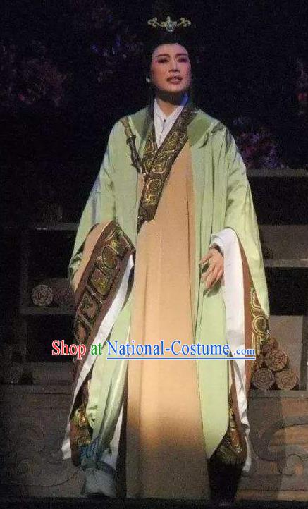 Chinese Yue Opera Han Feizi Young Male Apparels Clothing and Headwear Shaoxing Opera Xiaosheng Han Fei Garment Costumes