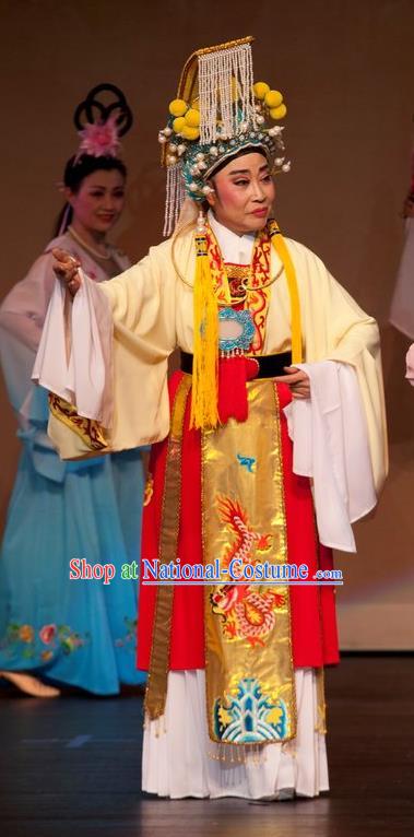 Chinese Yue Opera Emperor and the Village Girl Costumes and Headwear Shaoxing Opera Young Male Xiaosheng Garment Apparels